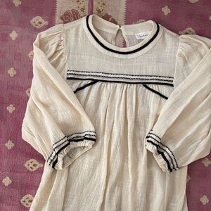 Bohme Cream Blouse with Black Accents